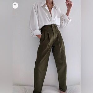 Na Nin Townes Cotton Twill Trouser / Vine